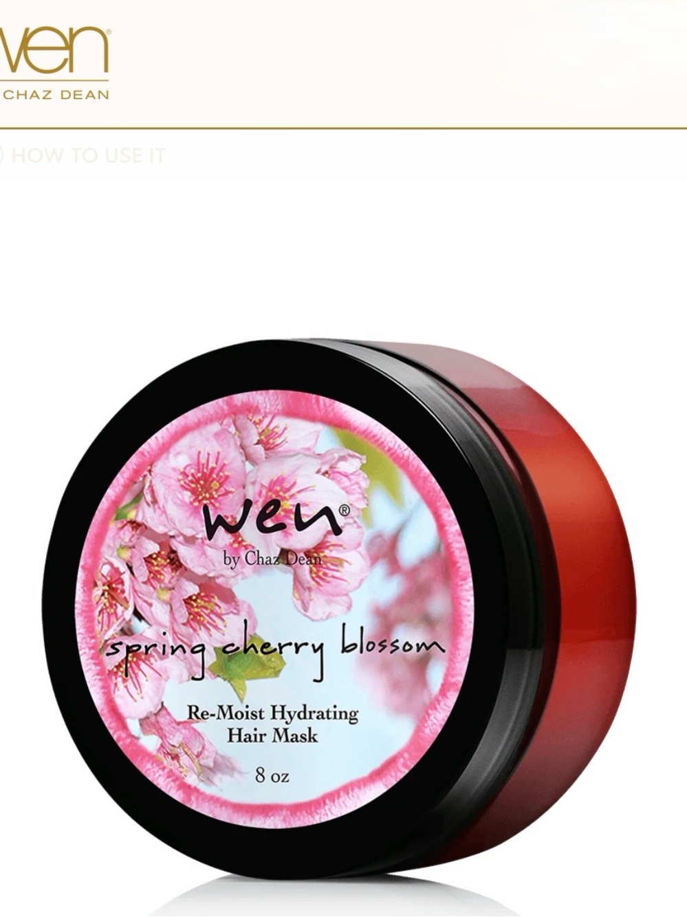 WEN Spring Cherry Blossom Hair Mask - Pink & Black Jar